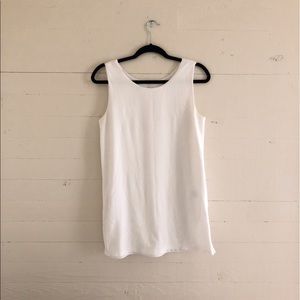 Woven white sleeveless Lands End tunic